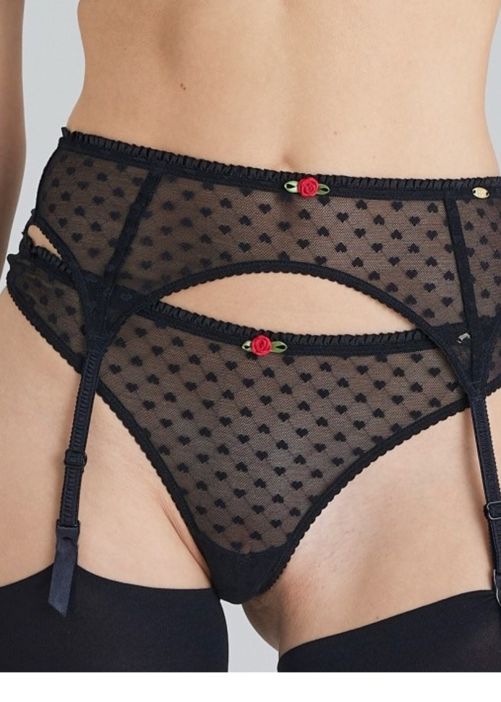 Pretty Polly Lingerie Pretty Polly - Heart Mesh Jarretelgordel