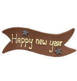 Chocolade vaandel met nieuwjaarswens! - Oud&Nieuw chocolade