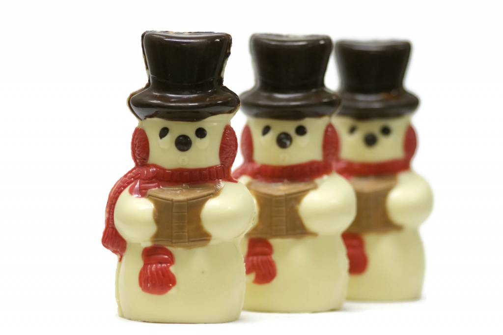 Chocolade Sneeuwpopje voor de feestdagen - Oud & Nieuw chocolade