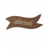 Vaandel Gefeliciteerd! van heerlijke chocolade