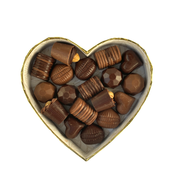 Chocolaterie Pierre Luxe hartvormige box met ambachtelijke suikervrije bonbons