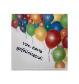 Gefeliciteerd met ballonnen tablet