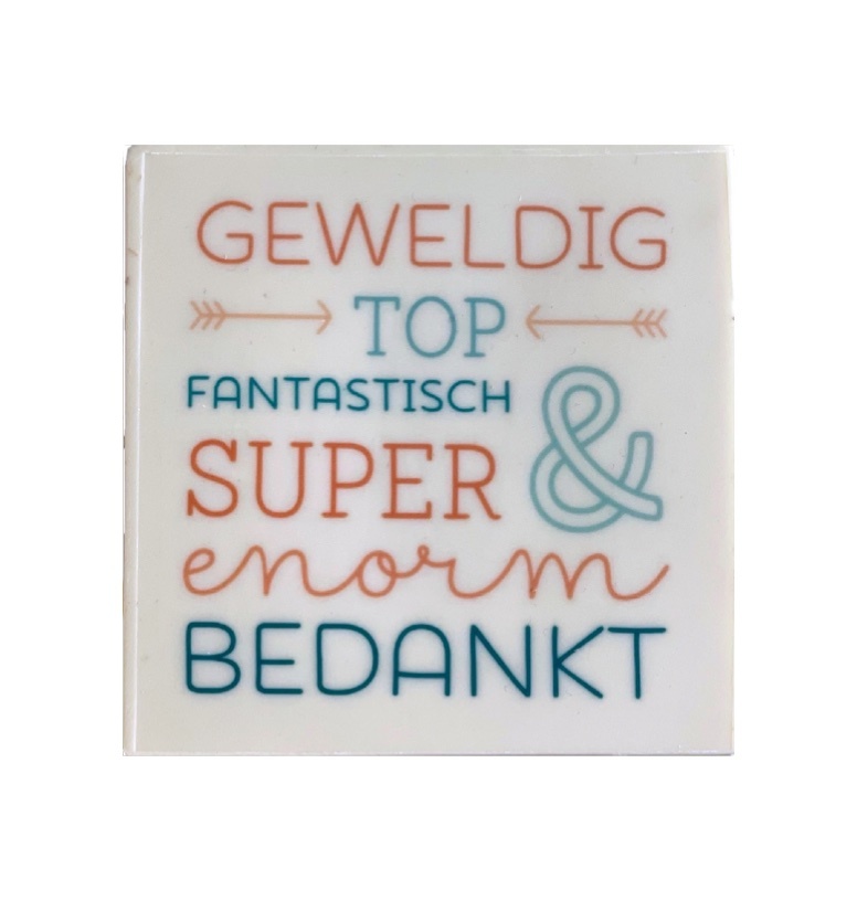 Chocoladetablet 'Super bedankt'
