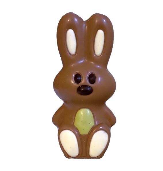 Chocolade Geboorte Konijn – Melkchocolade Figuur in Roze, Blauw of Groen