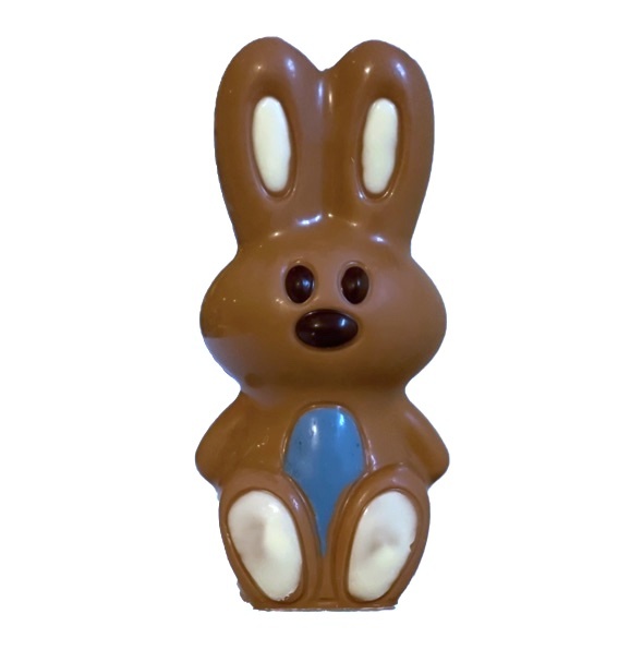 Chocolade Geboorte Konijn – Melkchocolade Figuur in Roze, Blauw of Groen