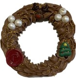 Praliné Kerstkrans met crispy pearls - Kerst chocolade