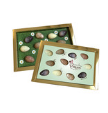 Luxe Box Pasen – bonbon paaseitjes met feestelijke opdruk - chocolade voor Pasen