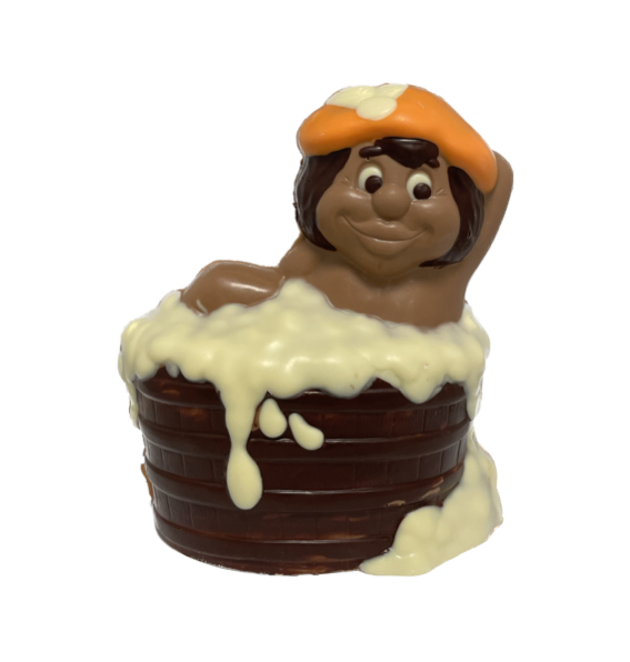 Chocolade Piet in bad figuur - Sinterklaas chocolade