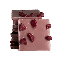 Ruby chocolade met frambozen