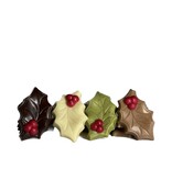 Chocolade hulstblaadjes in melk, wit & puur - Kerst chocolade