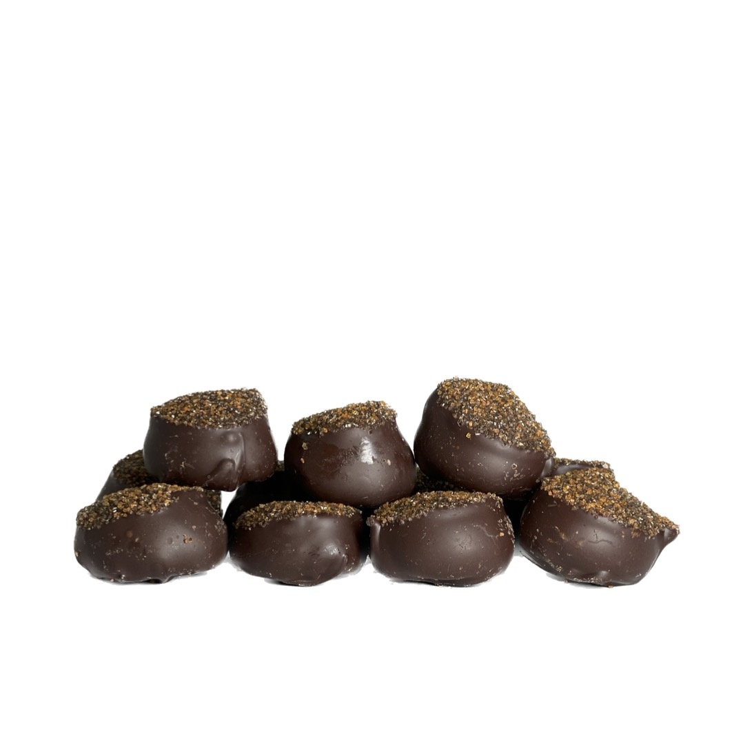 Sinaasappel truffels - Ambachtelijke truffels met gekonfijte sinaasappel