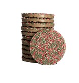 Groenrode musketflikken - feestelijke chocolade flikken - Kerst chocolade