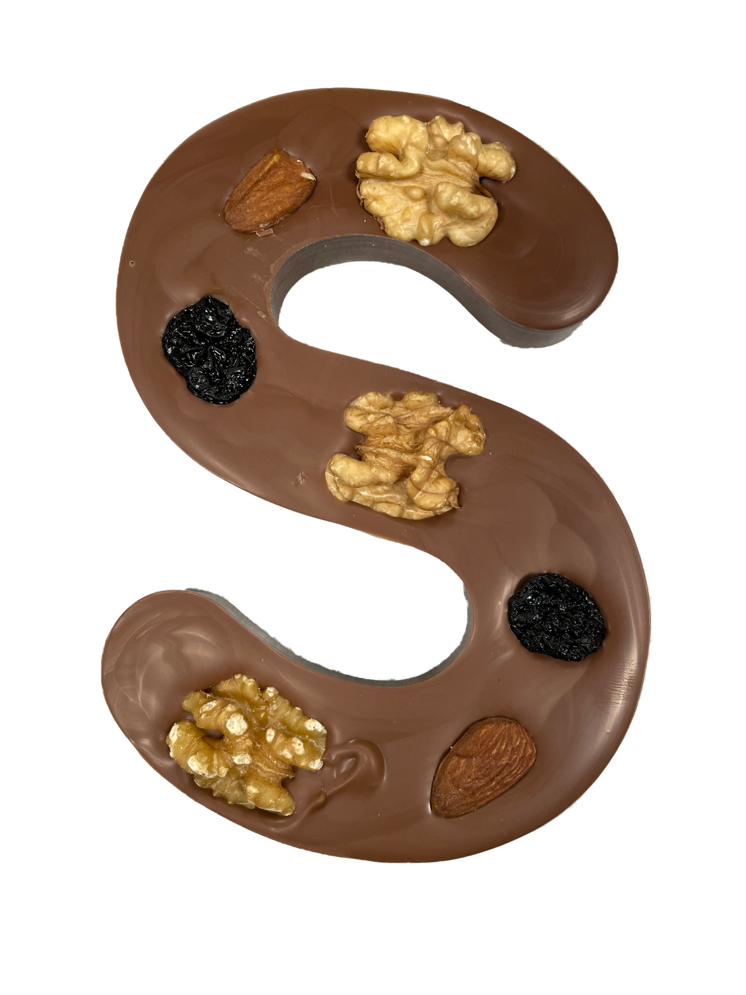 Suikervrije chocoladeletter S - Sinterklaas chocolade