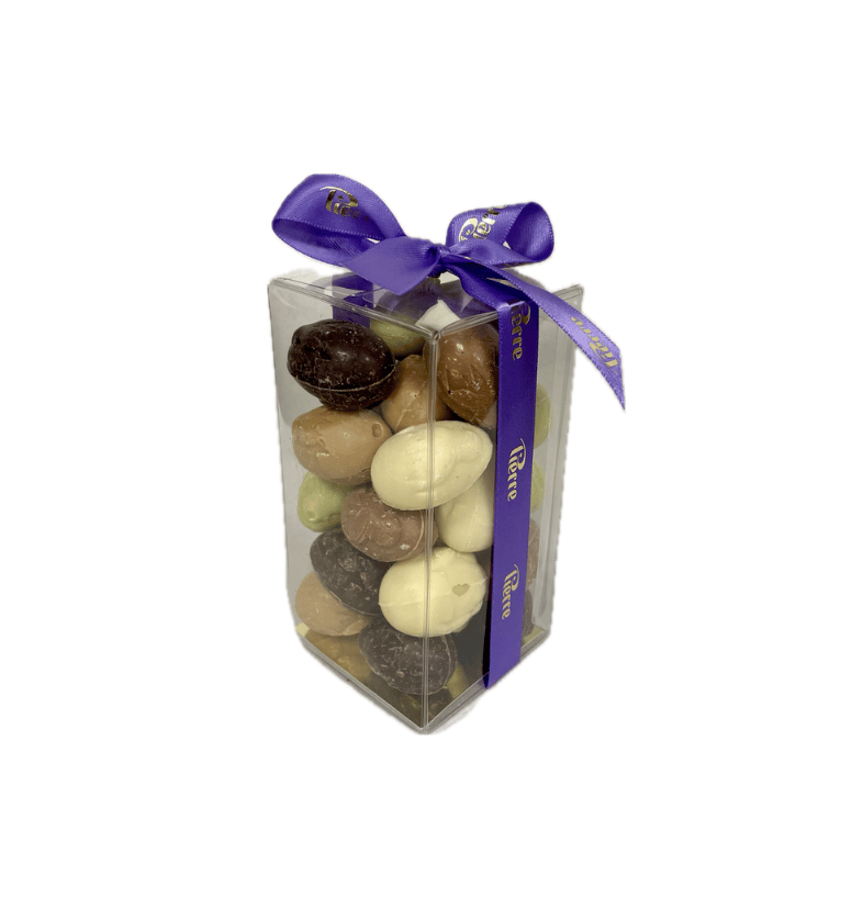Massieve Paaseitjes – doosje met ambachtelijke chocolade eitjes - chocolade voor Pasen