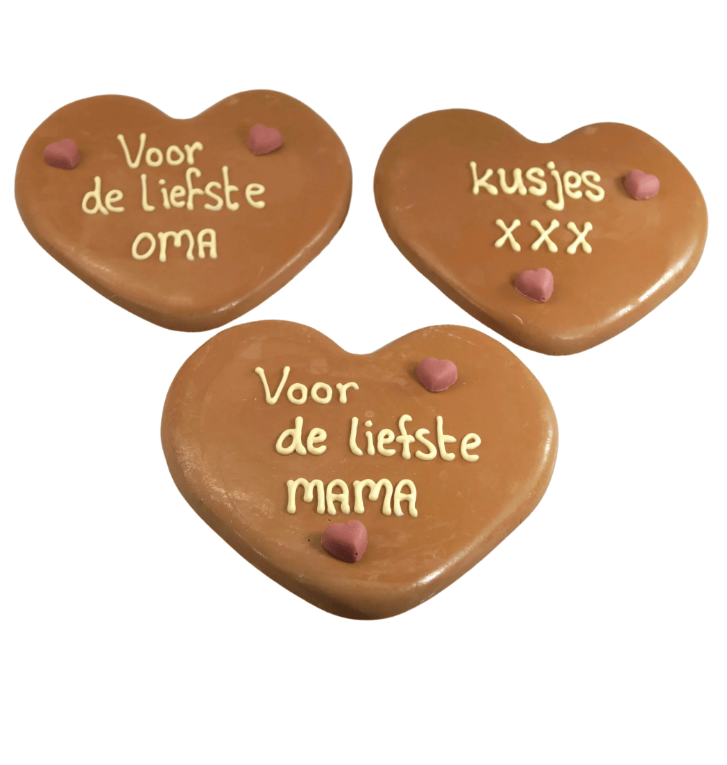 Chocolade hart met eigen tekst voor Moederdag - Moederdag chocolade