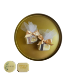 Trouwbonbons per 2 in tule met strik - Luxe trouwchocolades