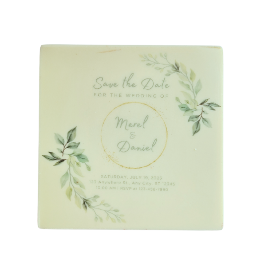 Chocoladetablet Save The Date - Luxe trouwchocolades