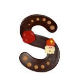 Massieve Chocoladeletter S in melk wit & puur - Sinterklaas chocolade