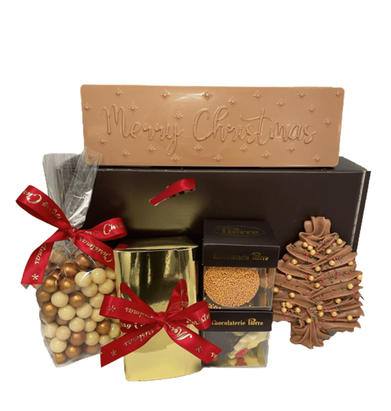 Giftbox Luxury Kerst: feestelijke chocolade -  Luxe Kerst chocolade