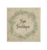 Chocoladetablet Fijne feestdagen in krans - Kerst chocolade