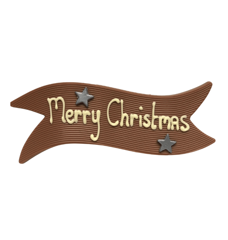 Chocolade Vaandel "Merry Christmas" - Kerst chocolade