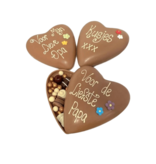 Chocolade hart met bonbons & tekst – persoonlijk Vaderdag cadeau