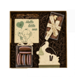 Chocolade Geboortepakket – Met Tablet, Bonbons, Ooievaar & Flikken