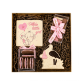 Chocolade Geboortepakket – Met Tablet, Bonbons, Ooievaar & Flikken