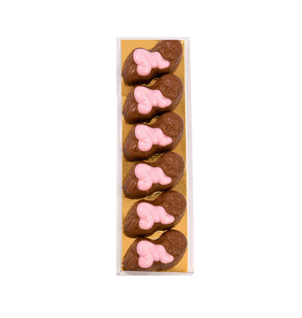 Geboorte Bonbons – Handgemaakte Bonbons in Babyvorm met Praliné