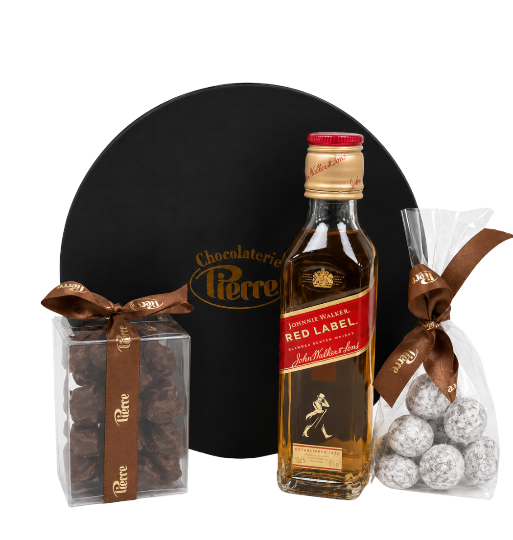 Whisky Chocolade Pakket – Johnnie Walker, Whisky Truffels & Pindarotsjes