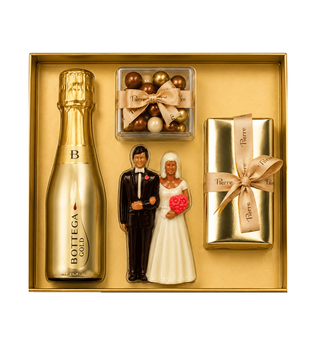 Honeymoon Pakket – Champagne, Chocolade & Crispy Pearls voor het Bruidspaar