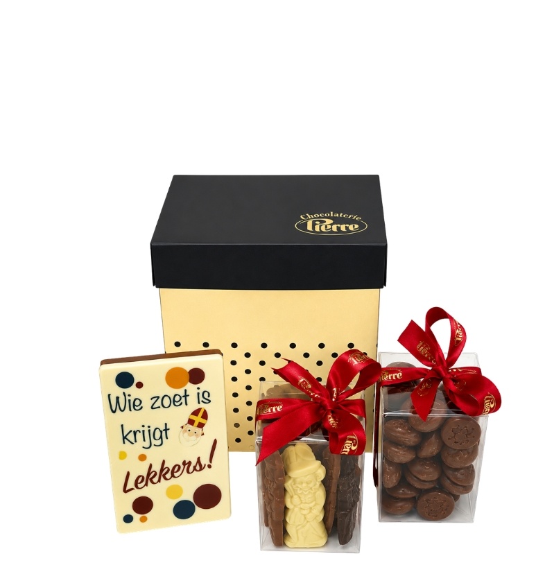 Giftbox Excellent Sint – Kruidnoten, Sint Chocolaatjes & Tablet