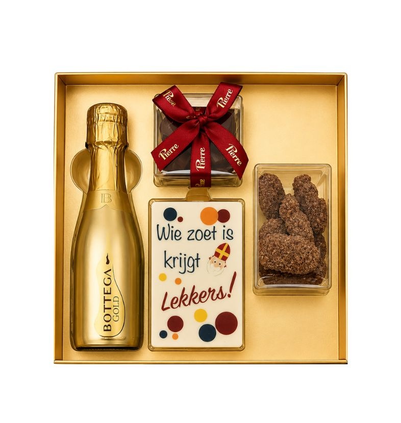 Giftbox Grande Sint – Bubbels, Truffels & Chocolade Kruidnoten