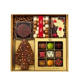 Giftbox Luxury Kerst – Bonbons, Kerstboom, Hulstblaadjes, Musketflikken & Crispy Pearls