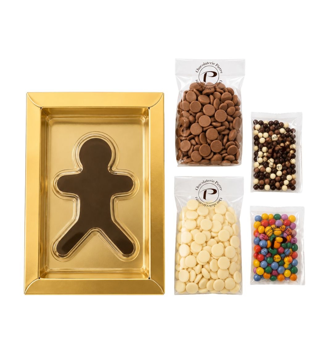 Chocolade Gingerbread DIY Pakket – Maak zelf je Gingerbreadmannetje
