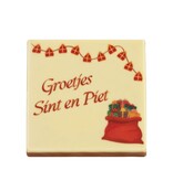 Chocoladetablet Groetjes Sint en Piet - Sinterklaas chocolade