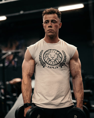 Hoistwear Alpha Cutoff Tank Beige Hoistwear Alpha Cutoff Tank Beige