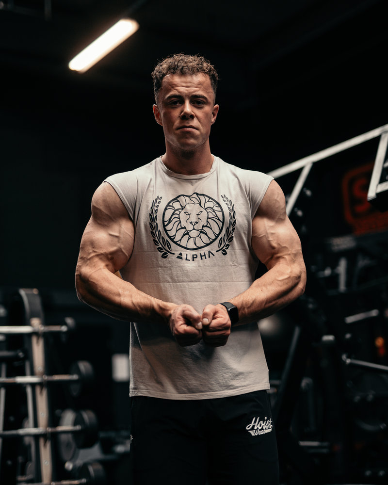 Hoistwear Alpha Cutoff Tank Beige Hoistwear Alpha Cutoff Tank Beige