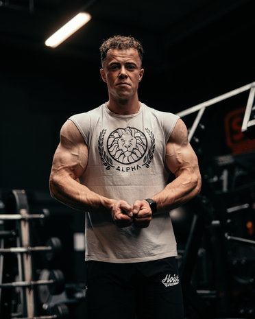 Hoistwear Alpha Cutoff Tank Beige Hoistwear Alpha Cutoff Tank Beige