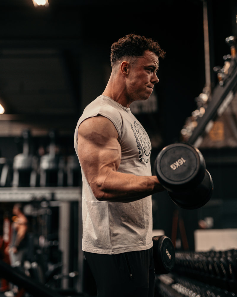 Hoistwear Alpha Cutoff Tank Beige Hoistwear Alpha Cutoff Tank Beige