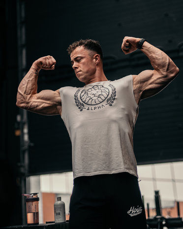 Hoistwear Alpha Cutoff Tank Beige Hoistwear Alpha Cutoff Tank Beige