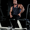 Hoistwear Hoist striped Navy singlet size S Hoistwear Hoist striped Navy singlet size S