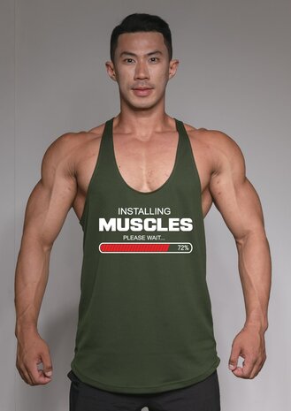 DYEH  Collection DYEH Installing Muscles Dri-Fit Army Singlet DYEH  Collection DYEH Installing Muscles Dri-Fit Army Singlet