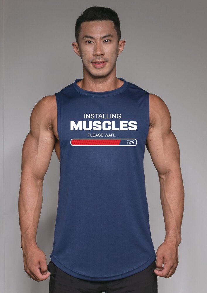 DYEH  Collection DYEH Installing Muscles Dri-Fit Navy Muscle Top