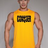DYEH  Collection DYEH Conquer Dri-Fit Yellow Muscle Top DYEH  Collection DYEH Conquer Dri-Fit Yellow Muscle Top