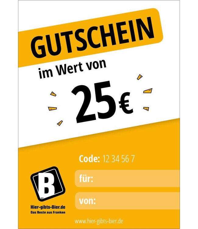 Express Gutschein 25 EUR Biergeschenk bei HiergibtsBier.de Hier