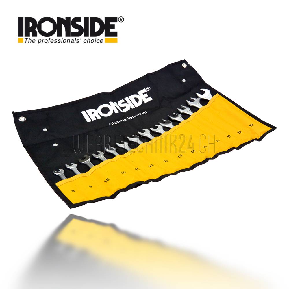 IRONSIDE®Jeu de 14 clés plates mixtes