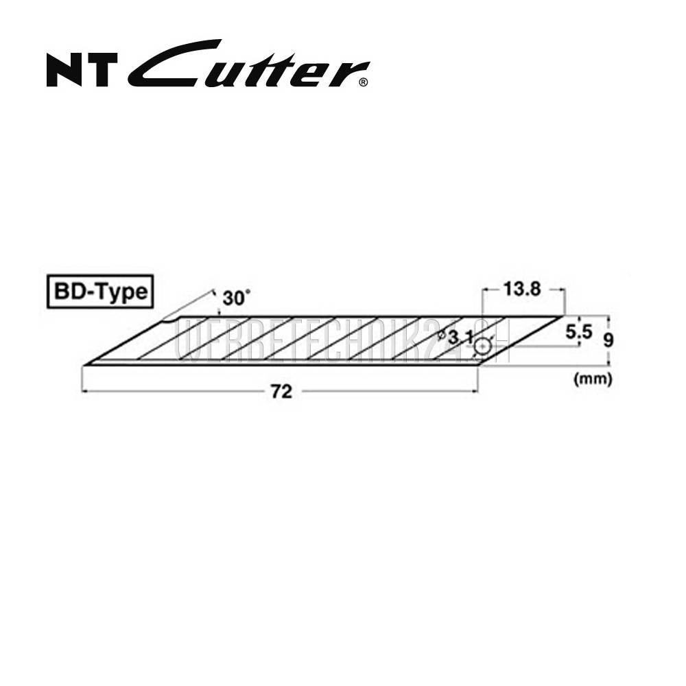 NT Cutter® Lames BD-100 (50 pces)