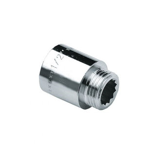 Draadfitting Kraanverlengstuk chroom MF 1/2 x 10mm