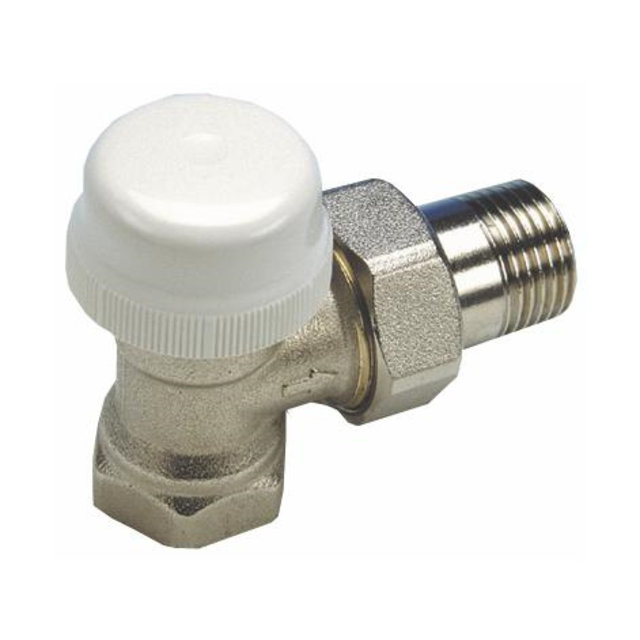 Haakse radiatorkraan 1/2"x1/2" ZK